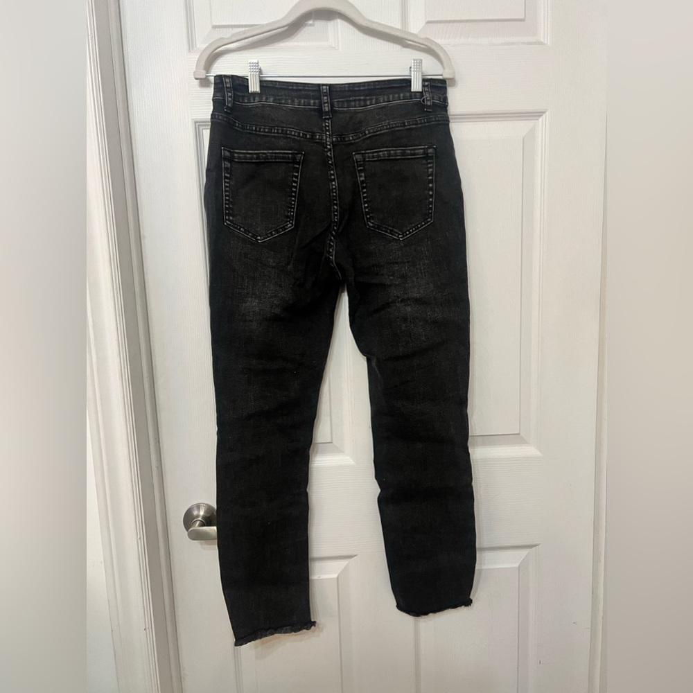 Black Ripped Jeans Size 8 - Picture 2 of 3